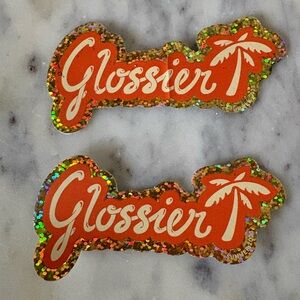Glossier Summer 2023 Holographic Orange Stickers